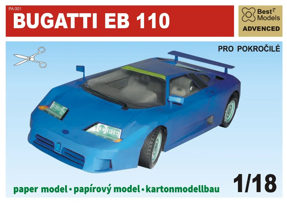 Papierový model - Bugatti EB 110