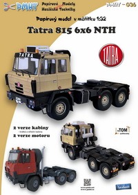 Papierový model - Ťahač návesov Tatra 815 6x6 NTH 1:25