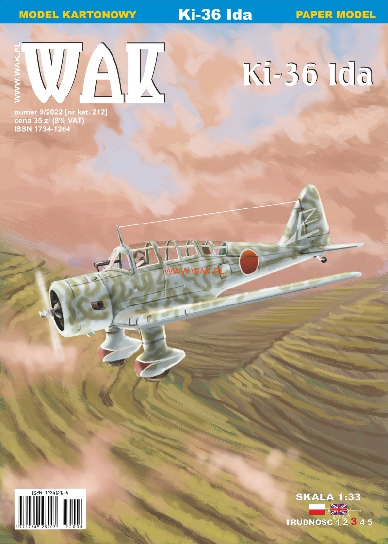 Papierový model - Tachikawa Ki-36 Ida + zasklenie