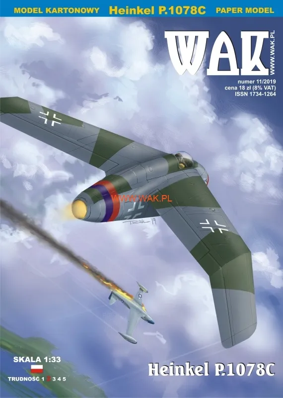 Papierový model - Heinkel P.1078C + zasklenie