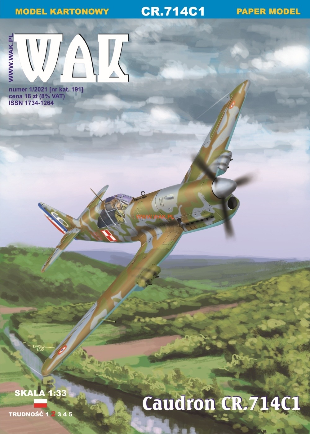 Papierový model - Caudron CR.714C1 + zasklenie