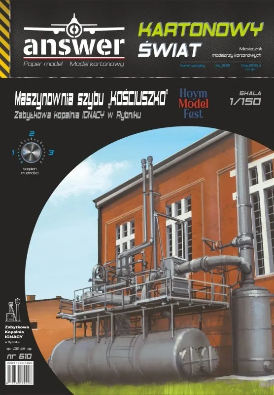 Papierový model - Vrchol šachty Kościuszko - baňa Ignacy
