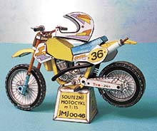 Papierový model Súťažný motocykel