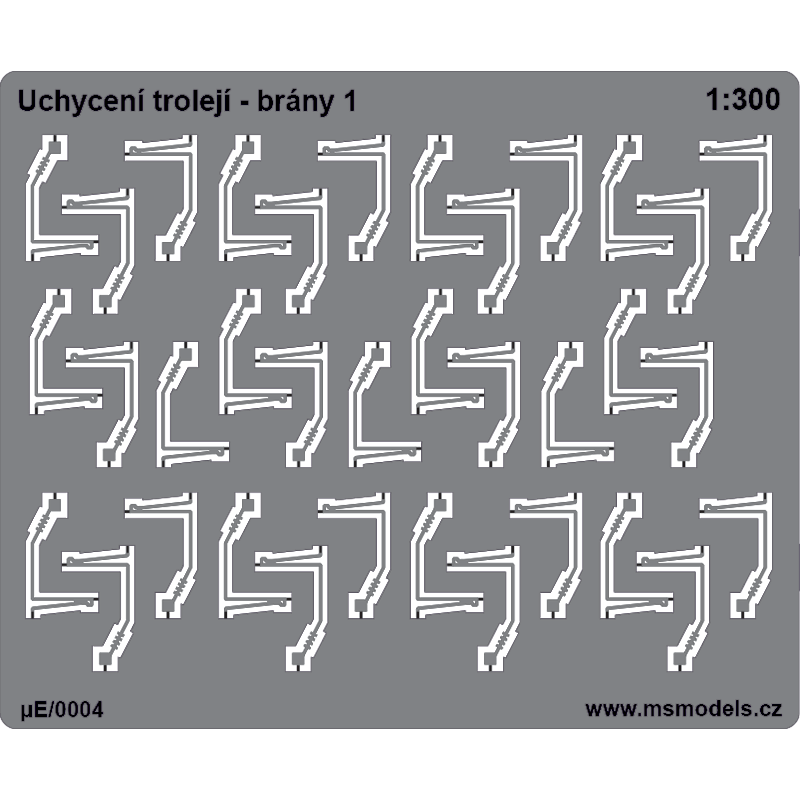 Leptaný doplnok Uchytenie trolejí - Brány-1 1:300