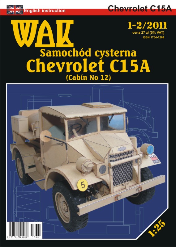 Papierový model - cisternové auto Chevrolet C15A (Cab.12)