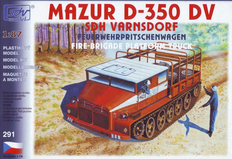 Plastová stavebnica Mazur D-350 hasičský valník SDH Varnsdorf