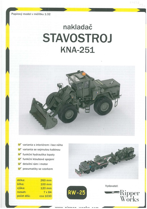Papierový model - Nakladač STAVOSTROJ KNA251