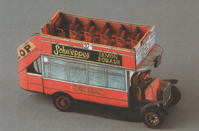 Papierový model Londýnsky poschodový autobus K-AEC