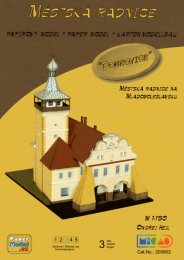 Papierový model Dobrovice - mestská radnica z Mladoboleslavska