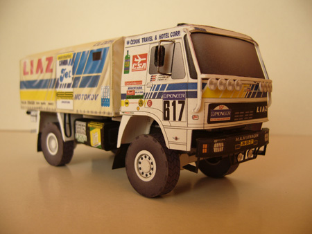 Papierový model Liaz 111.154 Dakar 88