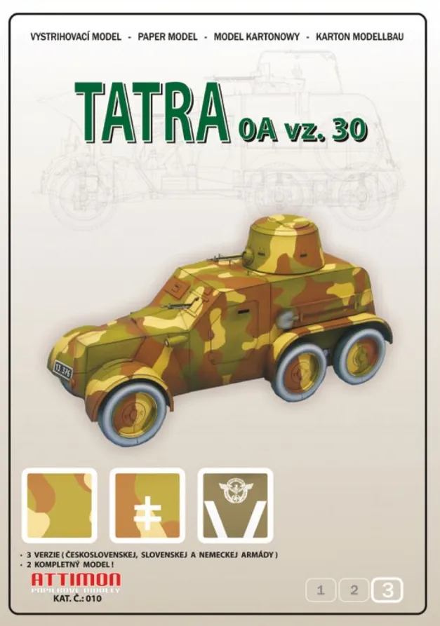 Papierový model - Tatra OA vz. 30 - 2 komplet modely