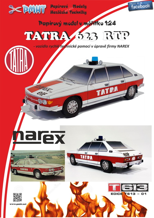 Papierový model - Tatra 623 RTP NAREX