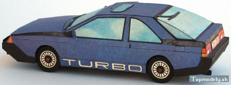 Papierový model Renault Fuego Turbo