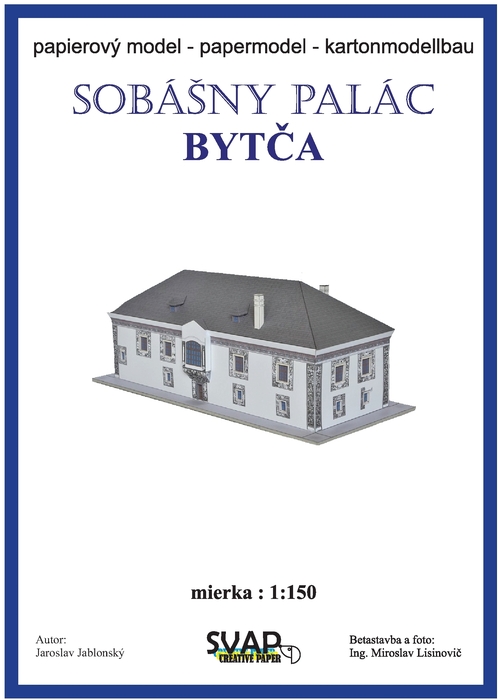 Papierový model - Sobášny palác Bytča