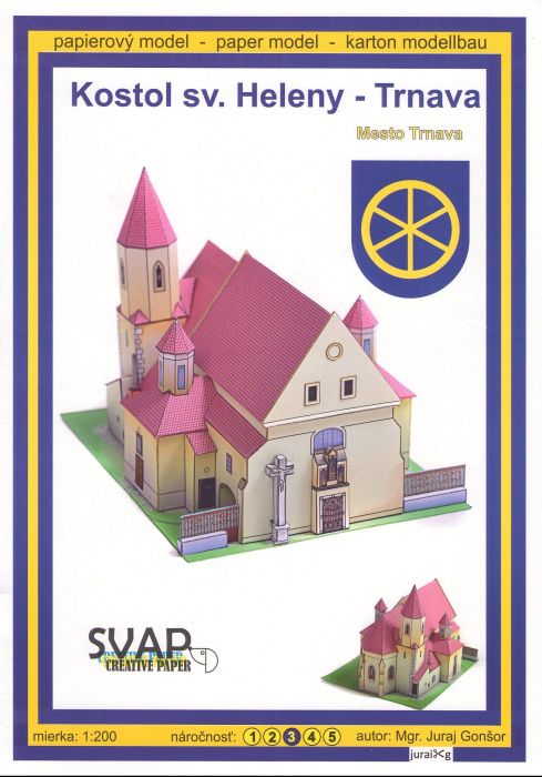 Papierový model - Kostol sv. Heleny Trnava