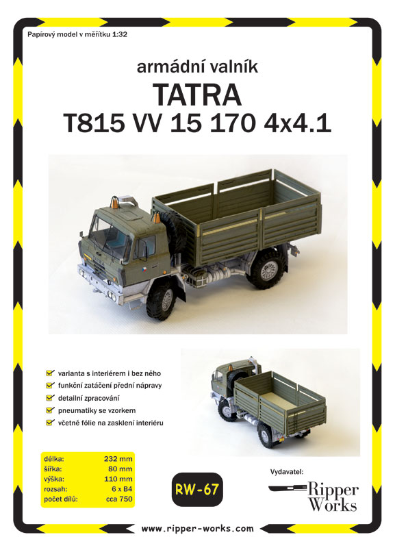 Papierový model - Tatra 815 VV 4x4