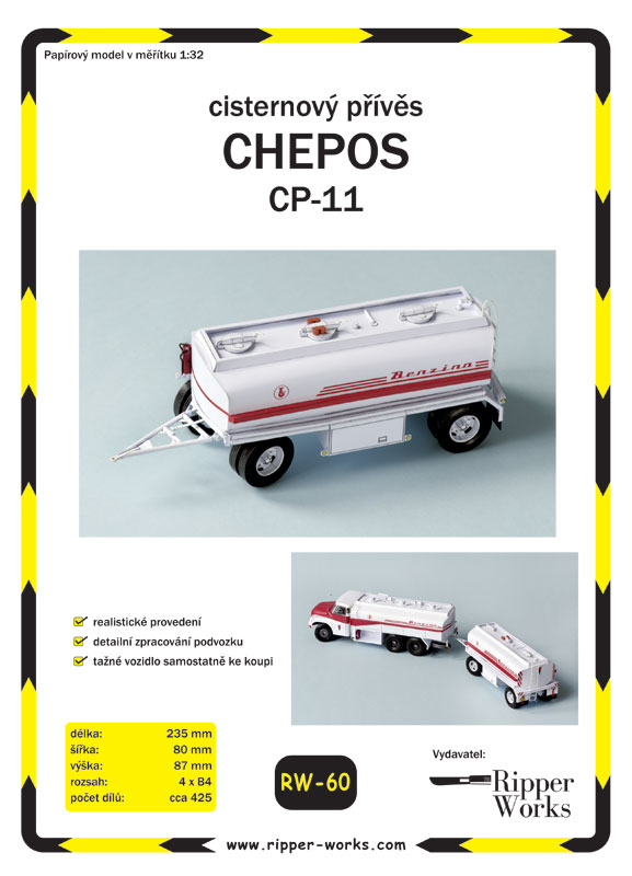 Papierový model - Príves Chepos CP-11 Benzina