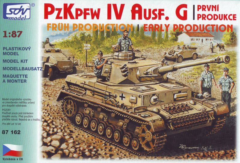 Plastová stavebnica Pz Kpfw IV Ausf. G prvá produkcia