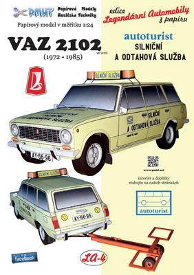 Papierový model - VAZ 2102 Cestná a odťahová služba Autoturist