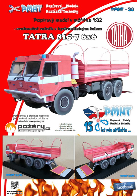 Papierový model - Tatra 815-7 6x6 evakuačný valník s hydraulickým čelom