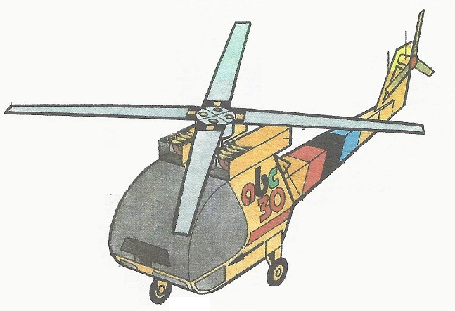 Papierový model Vrtuľník ABC30
