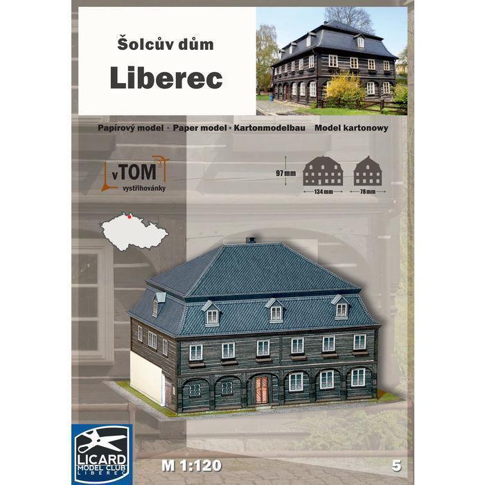 Papierový model - Šolcov dom Liberec