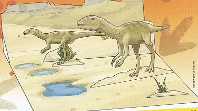 Papierový model Dioráma Dinosaurus z Červeného Kostelce