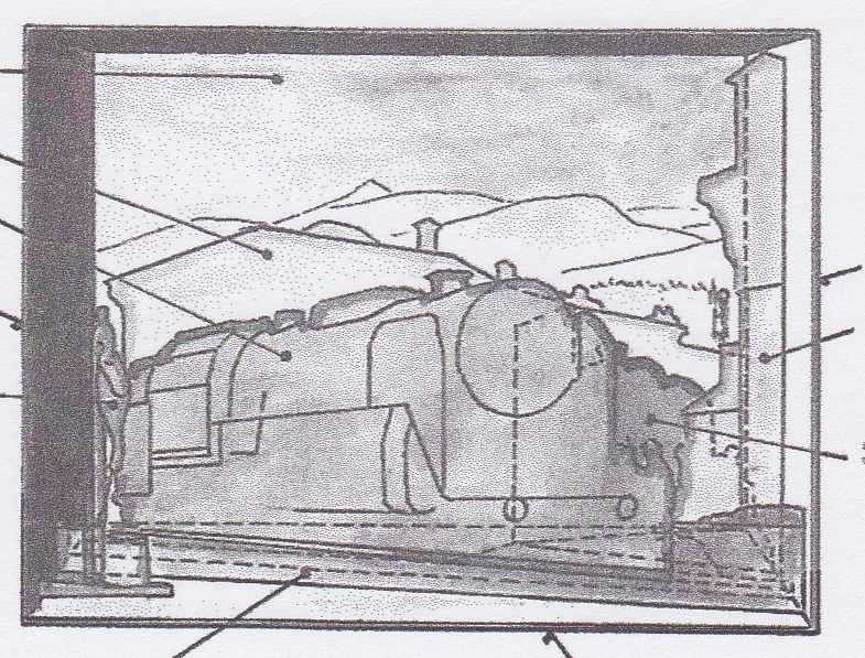 Papierový model Dioráma Malá výtopňa parných lokomotív