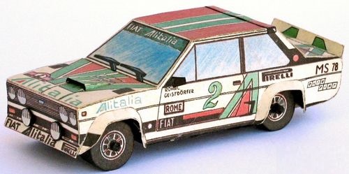 Papierový model Fiat 131 Abarth 2 1978