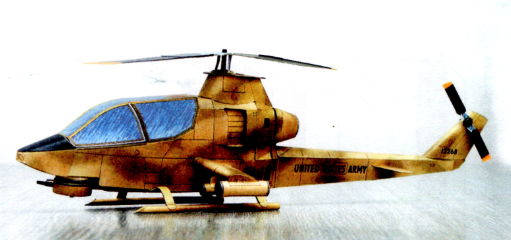 Papierový model Vrtuľník BELL AH-1G Cobra