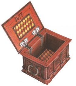 Papierový model Cechová truhlica z roku 1677