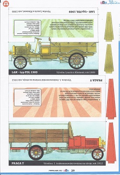 Papierový model 3D atlasy veteránov - NW Spitzbub, NW Typ E, Praga T a L&K FDL