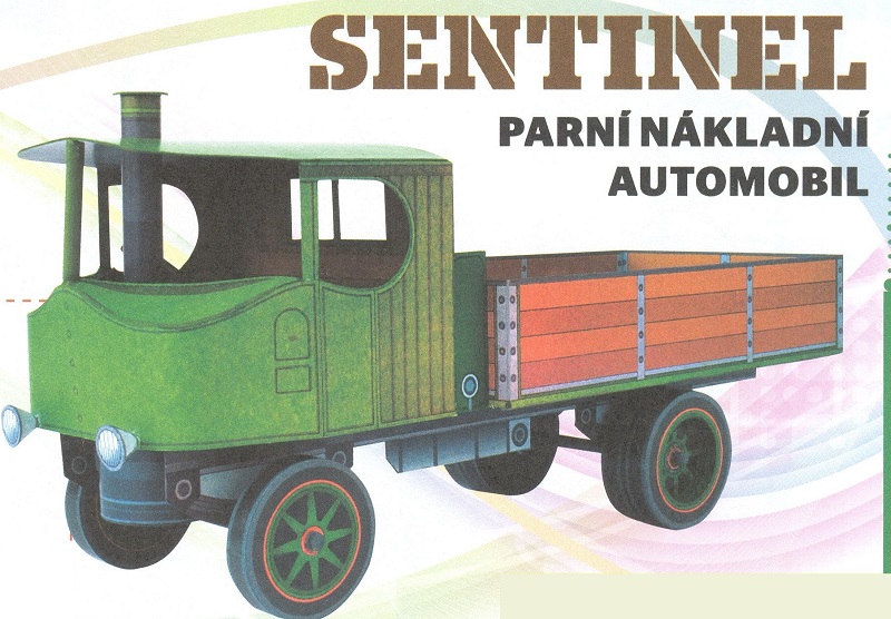 Papierový model Parný automobil Škoda Sentinel 1:38
