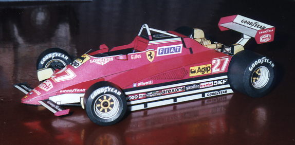 Papierový model Formula F1 Ferrari 126 C2