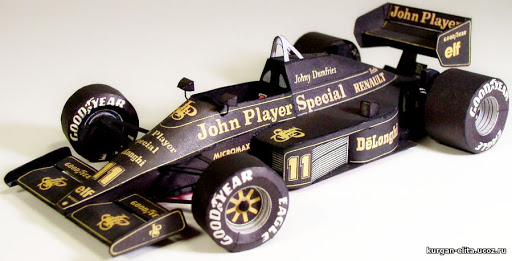 Papierový model Formula F1 Lotus 98 T Renault