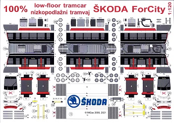 Papierový model - Električka Škoda 15 T - ForCity