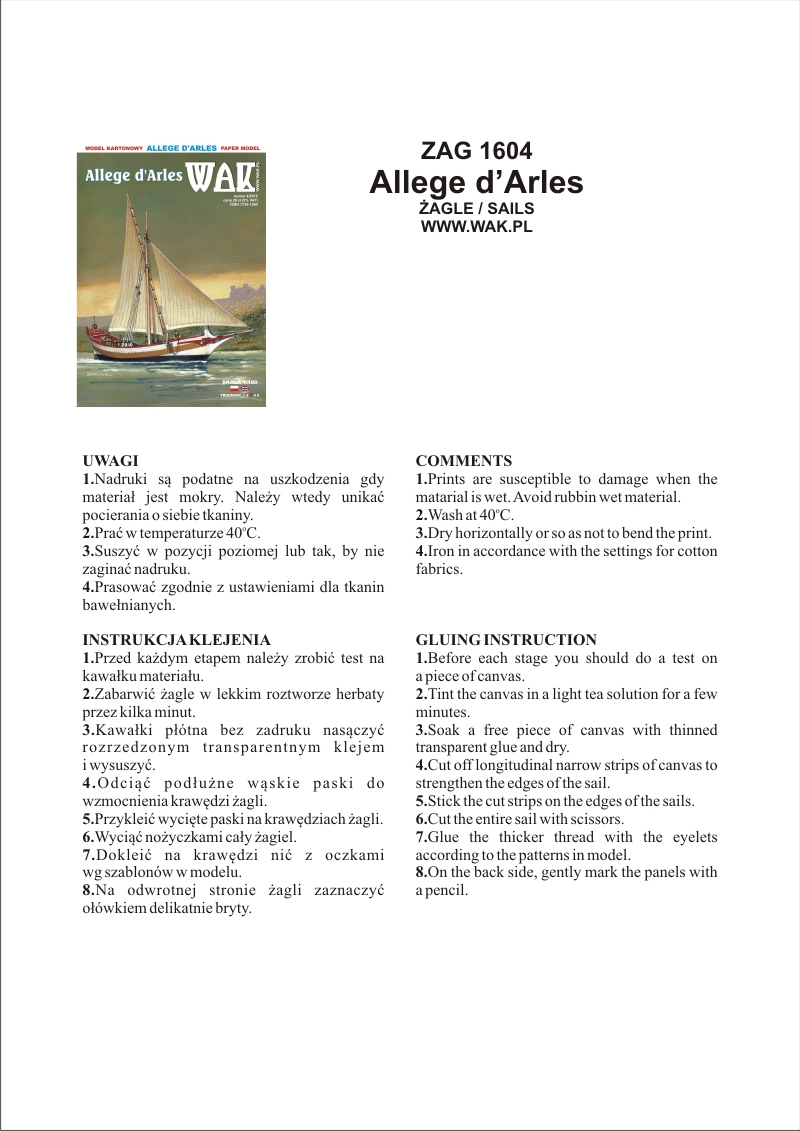 Doplnok - Allege d'Arles - plachta