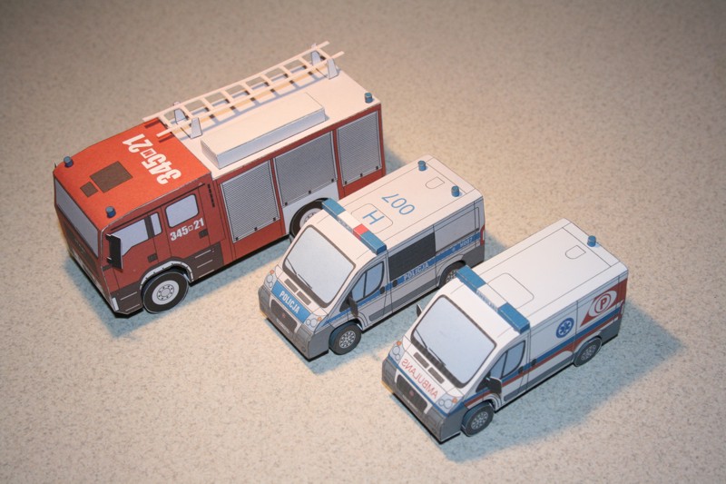 Papierový model - Záchranné vozidlá