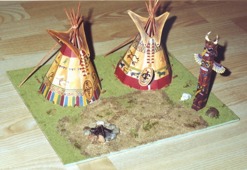 Papierový model TEE-PEE (Týpí) obydlie prérijných Indiánov
