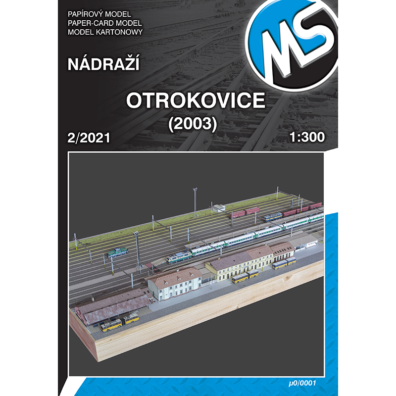 Papierový model Železničná stanica Otrokovice v r. 2003