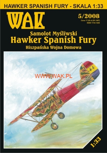 Papierový model - Hawker Spanish Fury