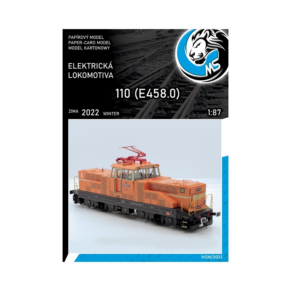 Papierový model Elektrická lokomotíva rady 110 1:87