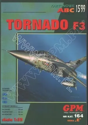 Papierový model - Stíhačka Tornado F3