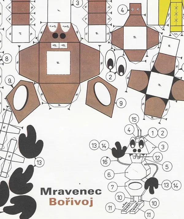 Papierový model Mravec Bořivoj