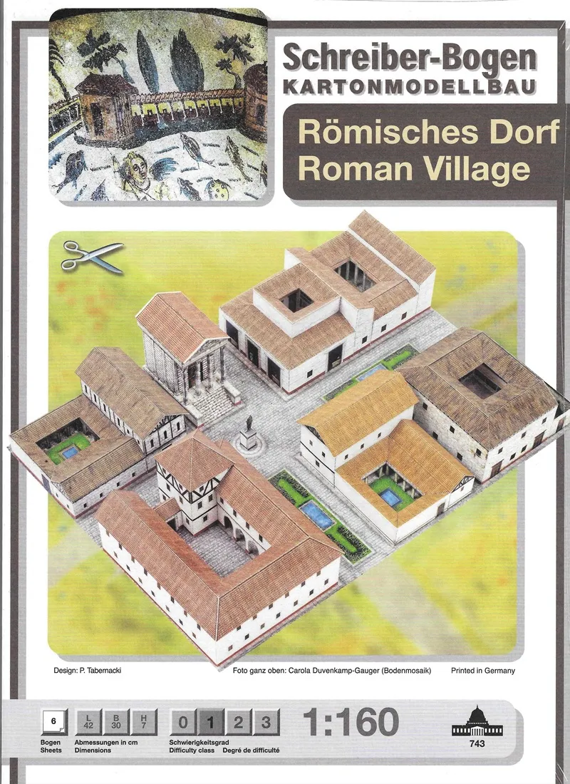 Papierový model Rímska dedina