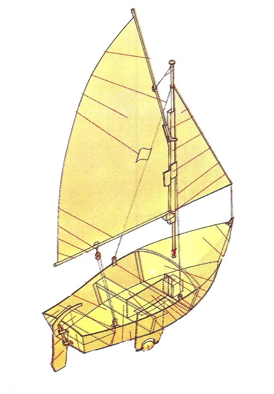 Papierový model Športová plachetnica