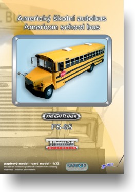 Papierový model - Americký školský autobus FREIGHTLINER FS-65