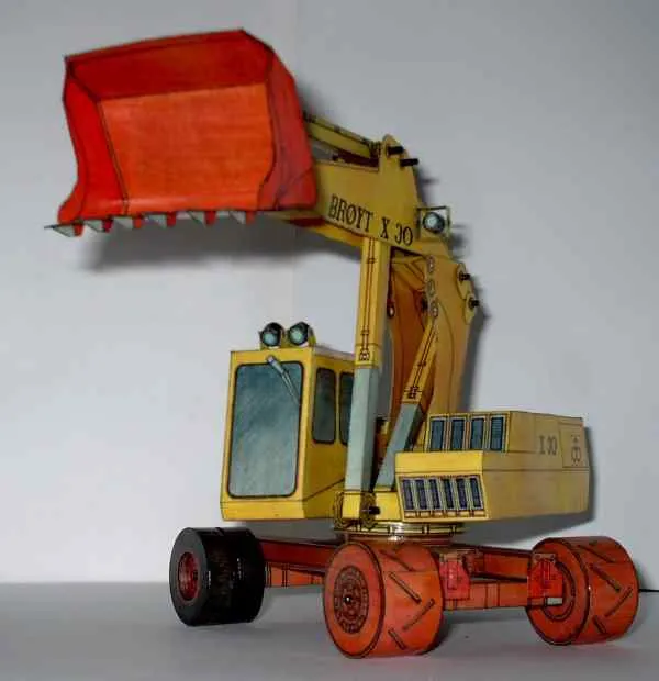 Papierový model Stavebný stroj Broyt X 30