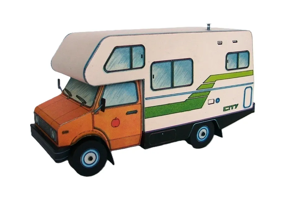 Papierový model Auto-caravan Bedford