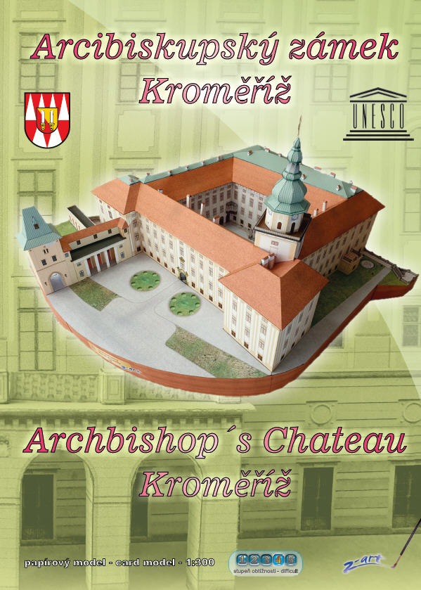 Papierový model - Arcibiskupský zámok Kroměříž